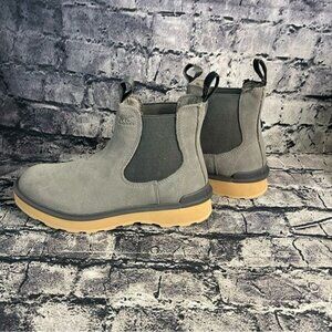 SOREL 10 Womens Gray Goring Hi-line Round Toe Block Heel Leather Chelsea 10